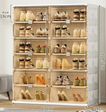 Royallure Smart Shoe Organizer - Space-Saving Stackable Storage Solution for Easy Access and Durability