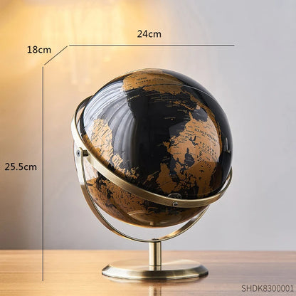 Retro World Map Globe - Perfect Home & Study Decor