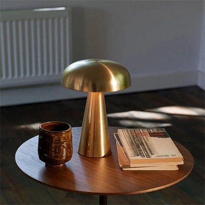 Vintage Mushroom Lamp - Rechargeable Reading Light for Modern Interiors