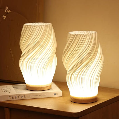 Serene Wavecrest Lamp - Modern Dimmable Wave-Shaped LED Light for Elegant Home Decor - Medium / Wave