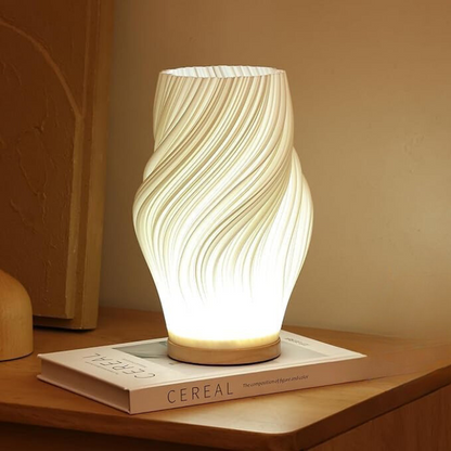 Serene Wavecrest Lamp - Modern Dimmable Wave-Shaped LED Light for Elegant Home Decor - Medium / Wave