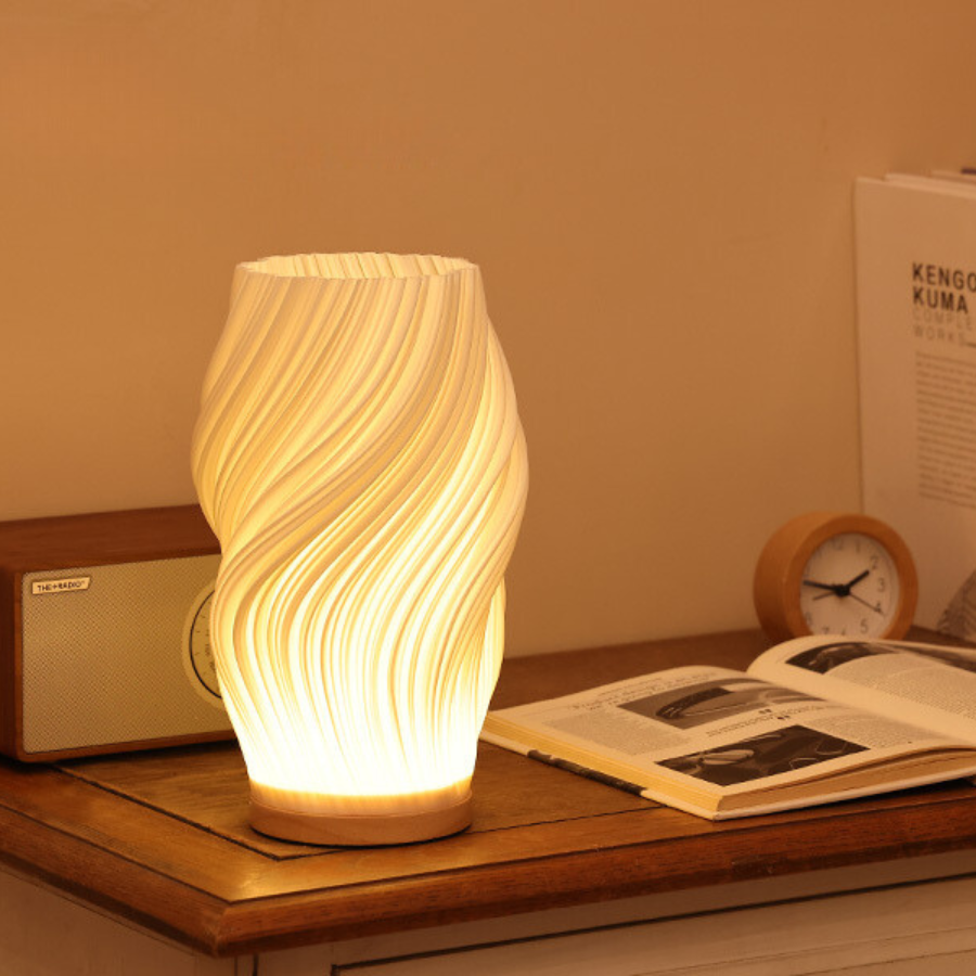 Serene Wavecrest Lamp - Modern Dimmable Wave-Shaped LED Light for Elegant Home Decor - Medium / Wave