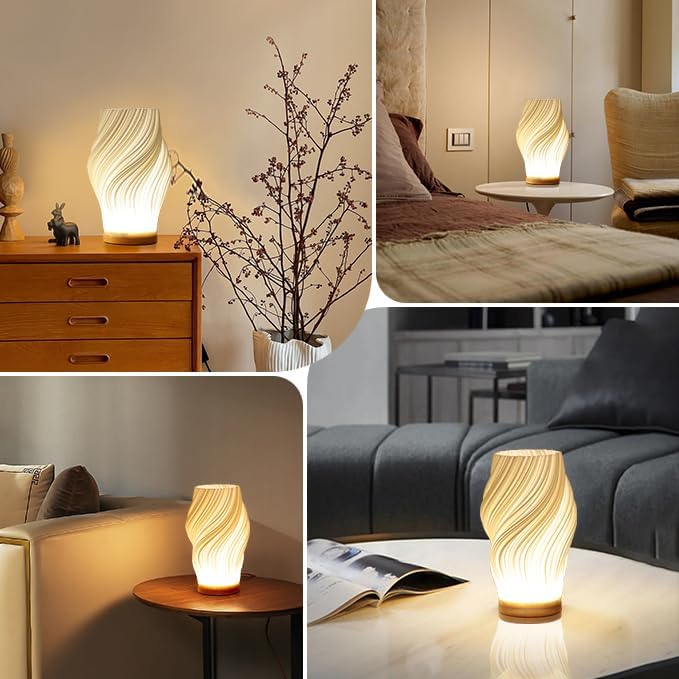 Serene Wavecrest Lamp - Modern Dimmable Wave-Shaped LED Light for Elegant Home Decor - Medium / Wave