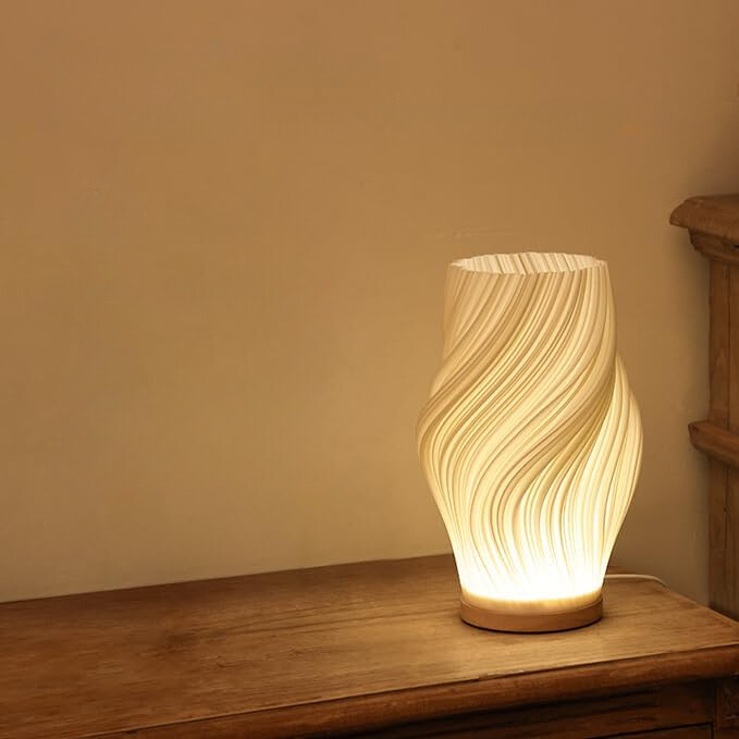 Serene Wavecrest Lamp - Modern Dimmable Wave-Shaped LED Light for Elegant Home Decor - Medium / Wave