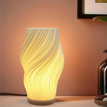 Serene Wavecrest Lamp - Modern Dimmable Wave-Shaped LED Light for Elegant Home Decor - Medium / Wave