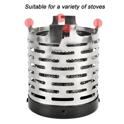 Royaleva Ultralight Mini Camping Stove - Portable Outdoor Gas Heater with Steel Cover - Default Title