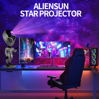 RoyaleGlow Alien Space Projection Lamp with Interactive Voice Control