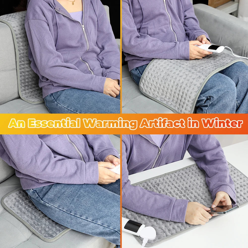 Experience Warmth and Comfort with the Royelux Electric Heating Blanket - Dark Grey / EU