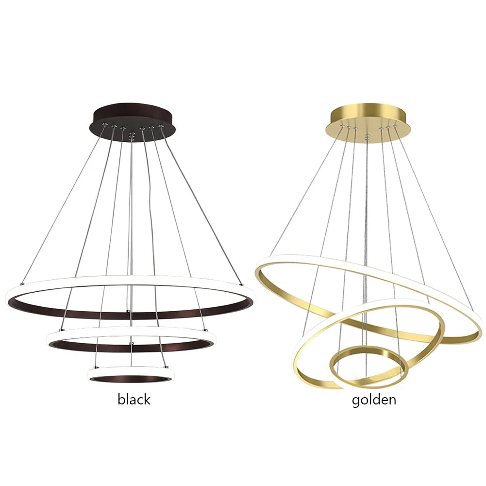 Rayvia Nordic Luxury Pendant Light with Adjustable LED for Living Room & Bedroom - Default Title