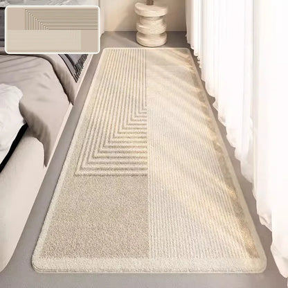 Royaleva Modern Bedside Rug - Soft Faux Cashmere Non-Slip Long Area Carpet - Design 8 / S 60x160cm