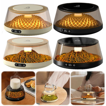 Royaleva USB Smart Cup Warmer Coaster – LED-Lit Thermostatic Heating for Coffee & Tea