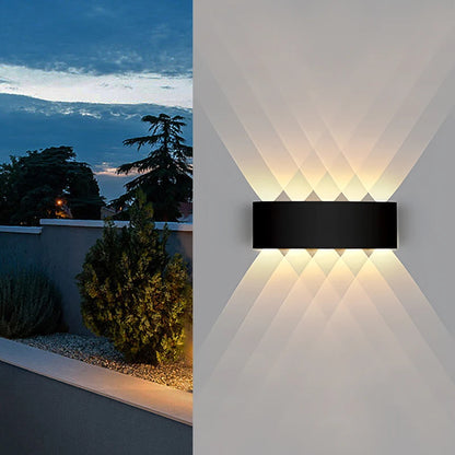 Rayvia Waterproof Outdoor Wall Lamp with IP65 for Garden & Porch Decor - warm light 3000K / Black-6W