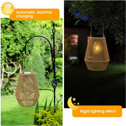 Royelux Handwoven Solar Garden Light - Waterproof Decorative Outdoor Lamp