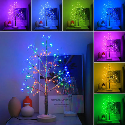 RoyaleGlow Crystal LED Tree Lamp – Color-Changing Tabletop Atmosphere Light - Default Title