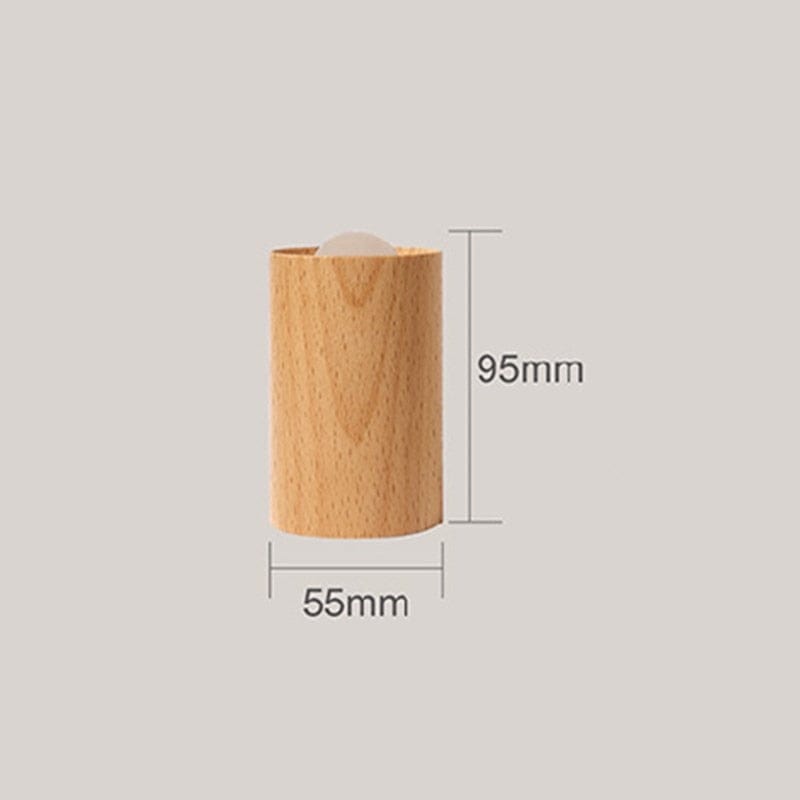 Royelux Lily Wooden Candle Light - Warm Ambiance Beech Wood Flickering LED Lamp - Small