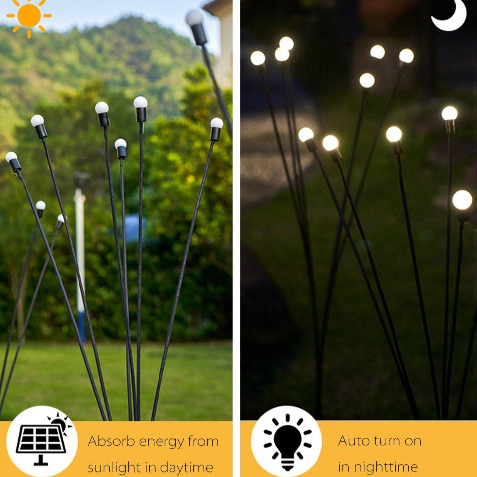 Lumora Solar Firefly Garden Lights - Swaying Warm White LED Outdoor Lighting