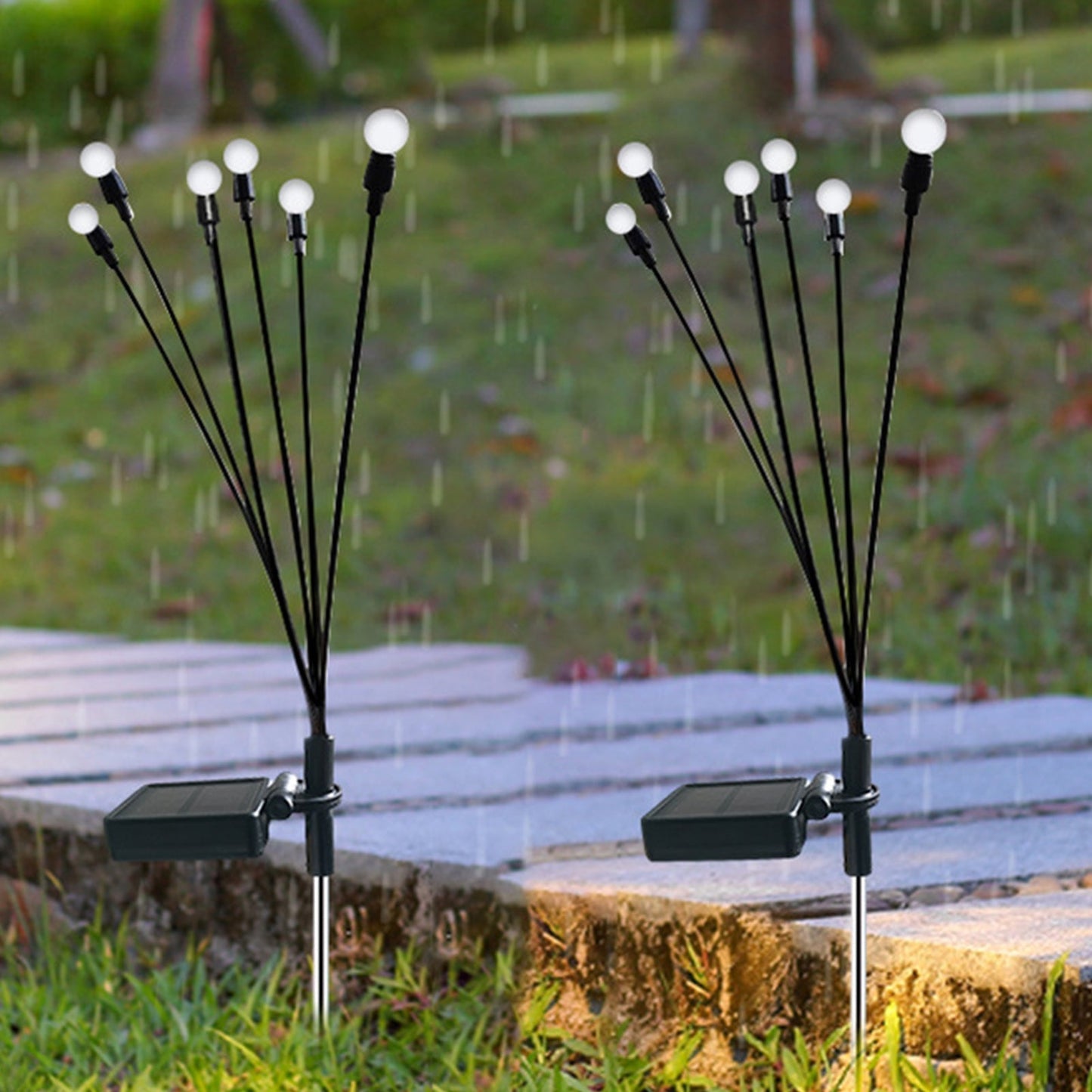 Lumora Solar Firefly Garden Lights - Swaying Warm White LED Outdoor Lighting