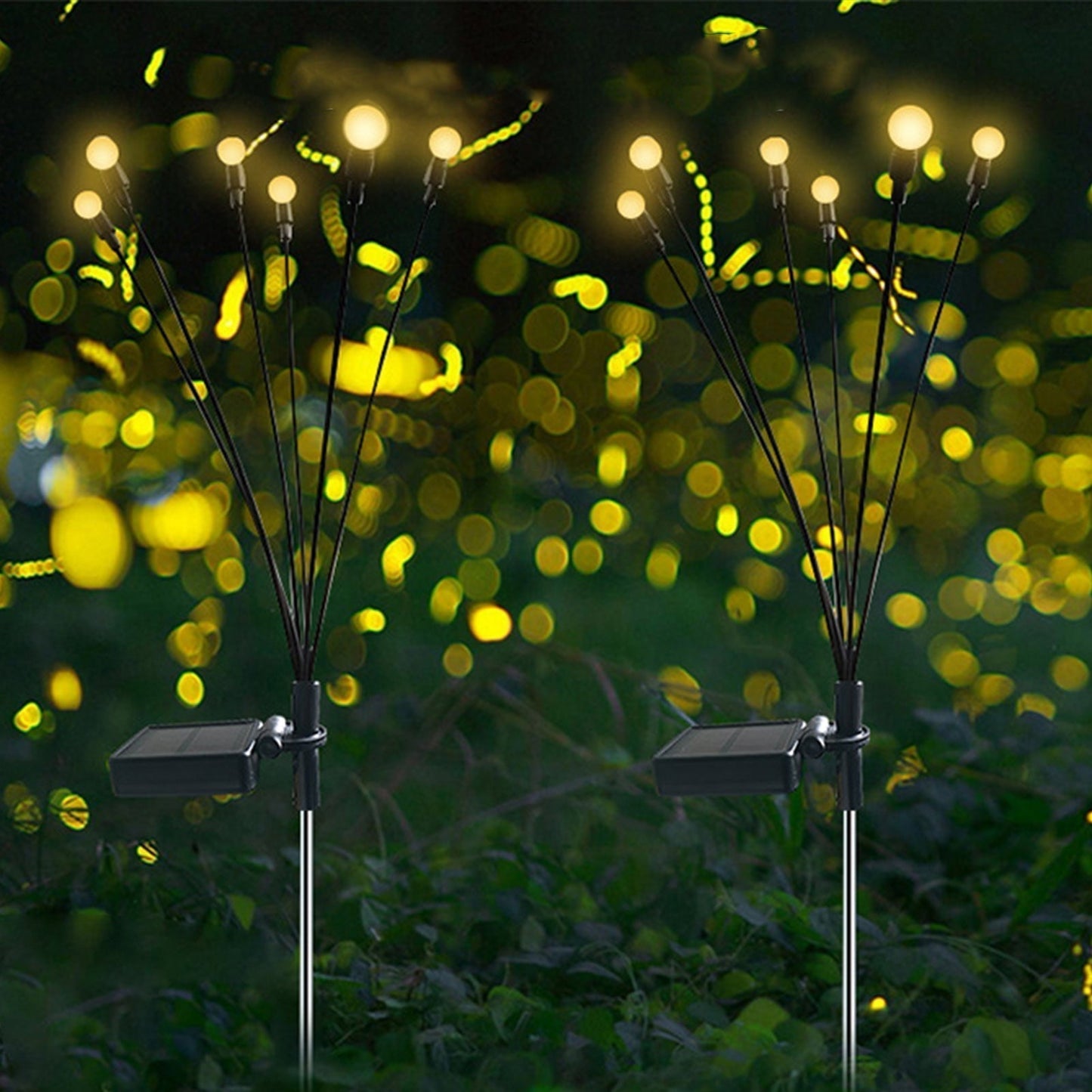 Lumora Solar Firefly Garden Lights - Swaying Warm White LED Outdoor Lighting