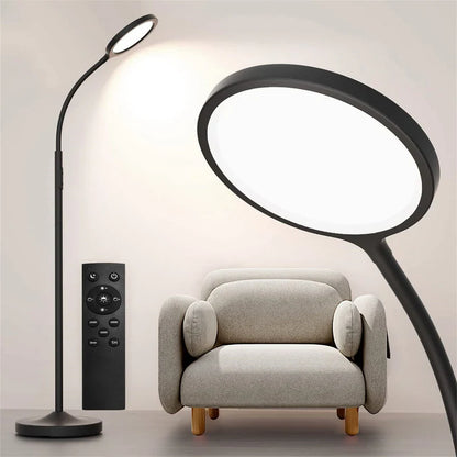 Gooseneck LED Floor Lamp with Remote – Stepless Dimming & Adjustable Color Temperature