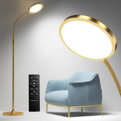 Gooseneck LED Floor Lamp with Remote – Stepless Dimming & Adjustable Color Temperature