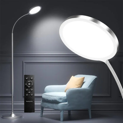 Gooseneck LED Floor Lamp with Remote – Stepless Dimming & Adjustable Color Temperature