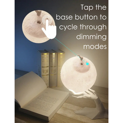 Lumora Moon Ultrasonic Air Humidifier Lamp - LED Ambient Light & Aroma Diffuser Combo