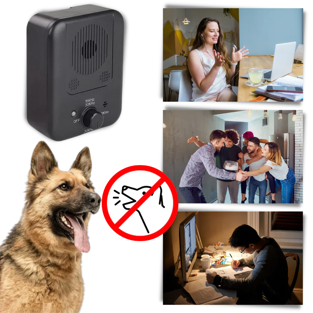 Pawellure Ultrasonic Bark Control Device - Rechargeable Anti-Barking Solution for Dogs