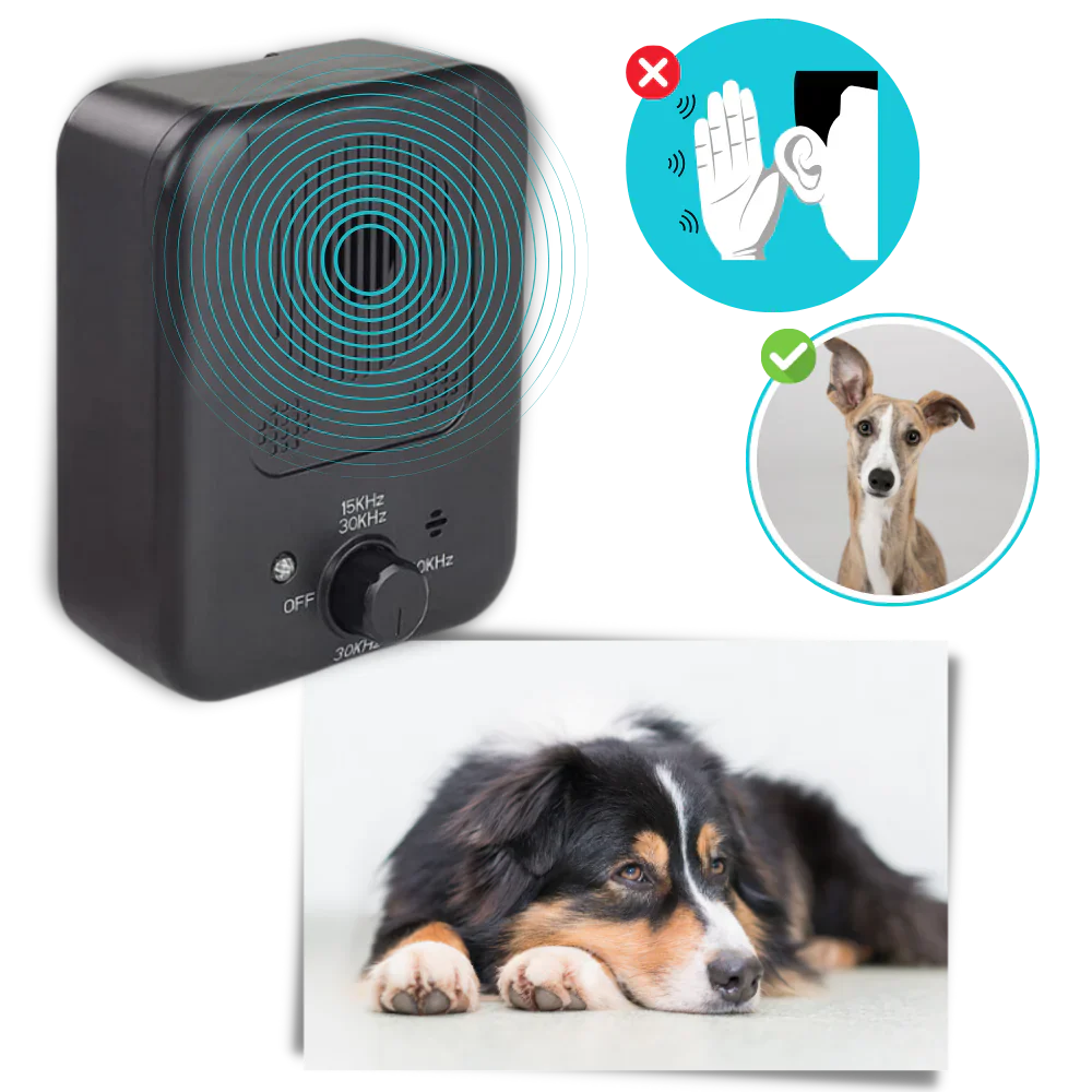 Pawellure Ultrasonic Bark Control Device - Rechargeable Anti-Barking Solution for Dogs