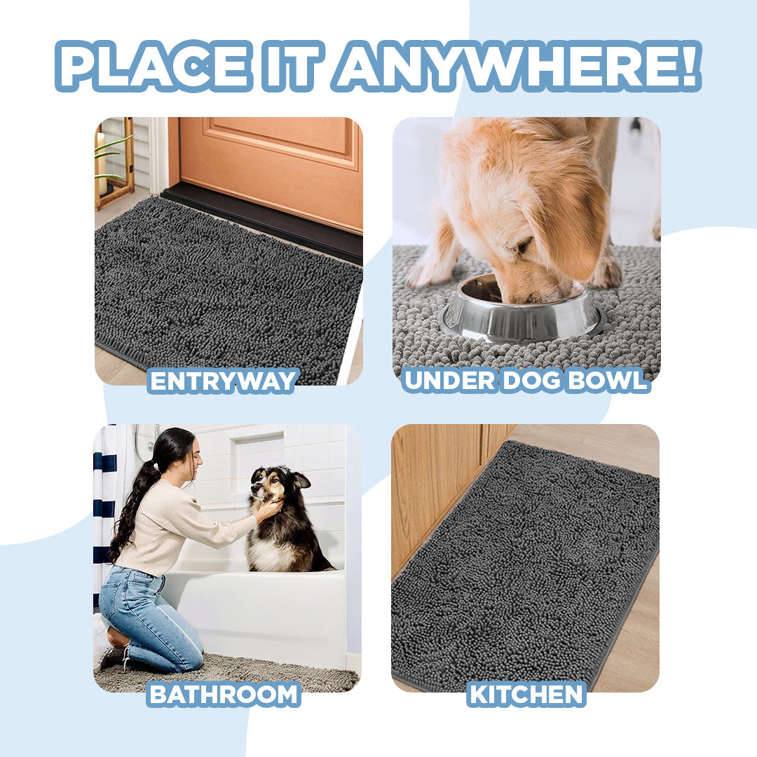 Furora Ultra-Absorbent Dog Mat - Non-Slip, Machine Washable, Soft & Stylish for Clean Floors