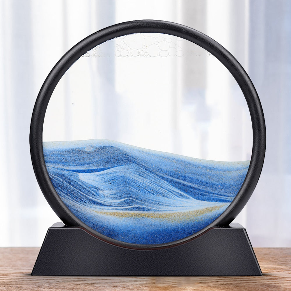 Royaleva Moving Sand Art Sculpture - LED Soothing Desktop Decor