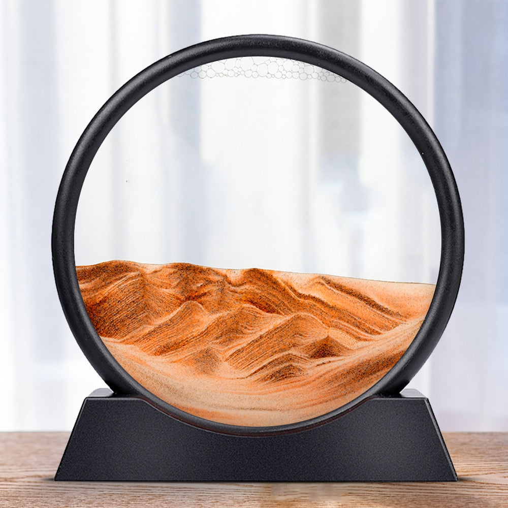 Royaleva Moving Sand Art Sculpture - LED Soothing Desktop Decor