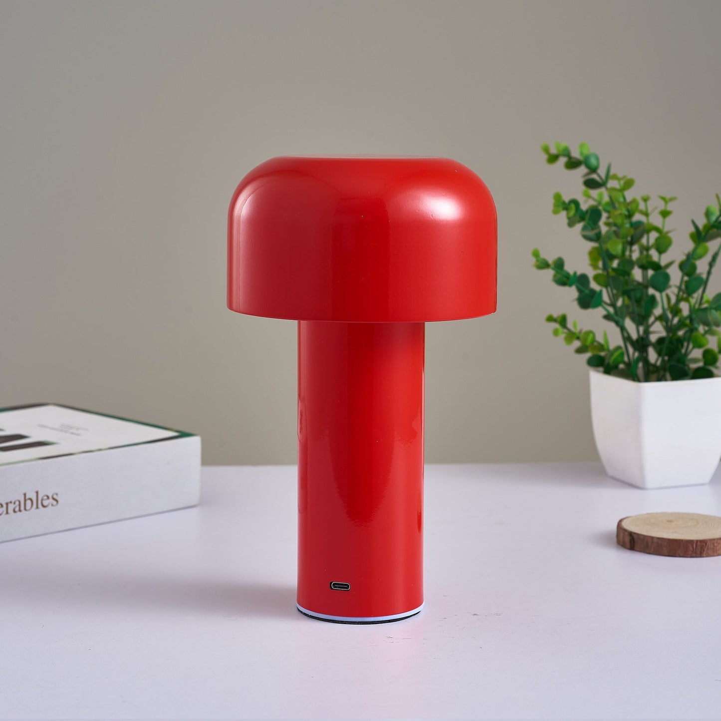 Royelux Cordless Touch Mushroom Table Lamp