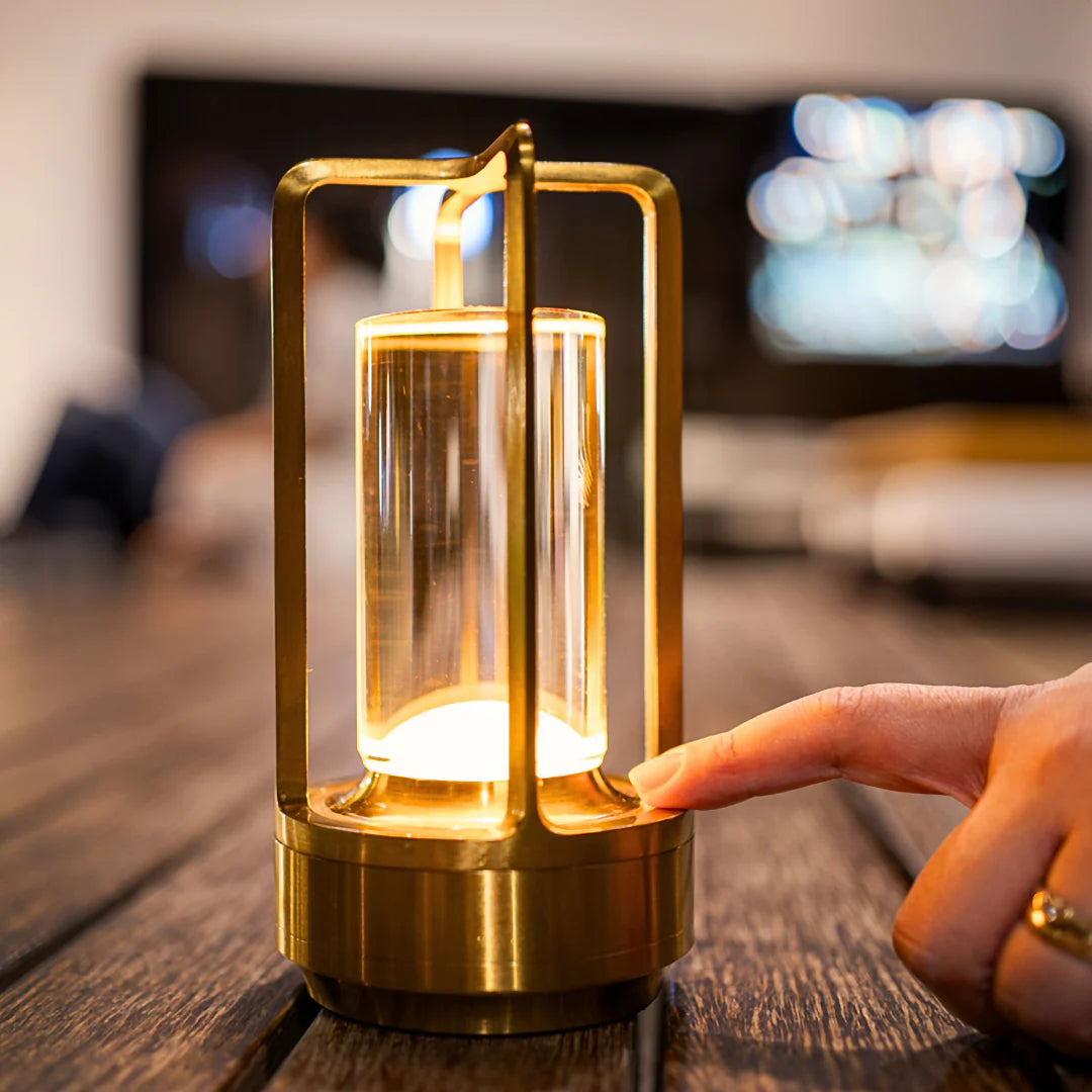 Crystal Glow Lantern – Elevate Your Spaces - Gold