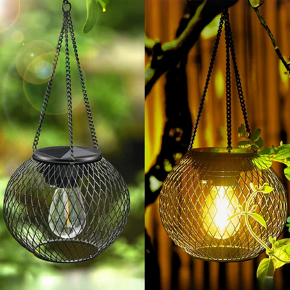 Royelux Solar Hanging Lantern Light - Waterproof Metal Decorative Outdoor Lamp