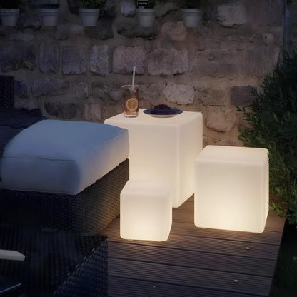 Solar-Powered Cubic Garden Light - Outdoor LED Cube for Garden & Patio Decor