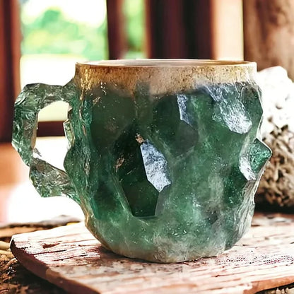 Royallure Elegant Crystal Agate Coffee Cup – Unique Handcrafted Mug for Luxury Sipping