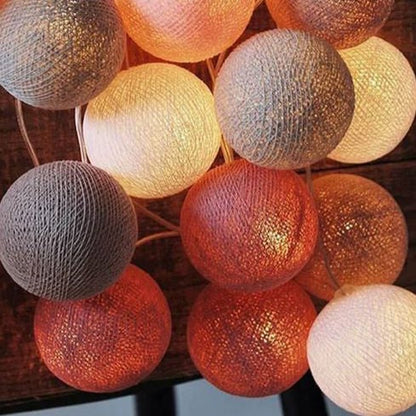 Royallure Cotton Ball Garland Lights – Cozy Decor for Home & Celebrations