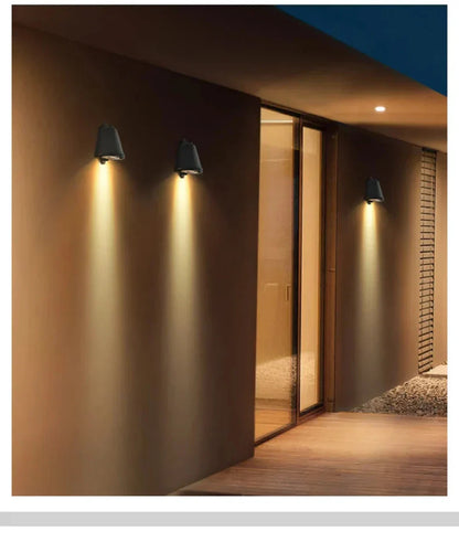 Royelux TerraceLumos Outdoor Wall Light - Stylish & Weather-Resistant LED Lighting - Silver / Cold White