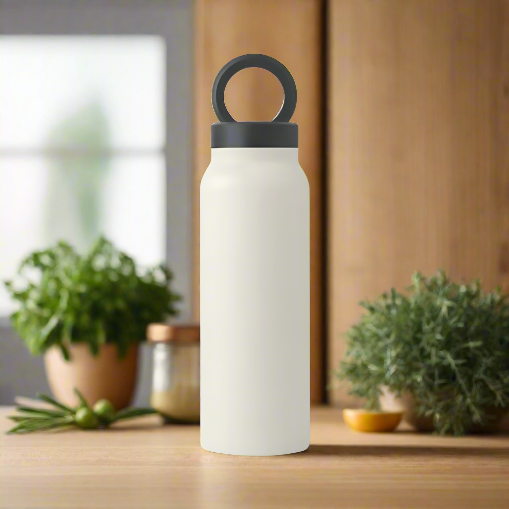 Rayvia Insulated Water Bottle – 2-in-1 Thermal Flask with Built-in Magnetic Phone Holder