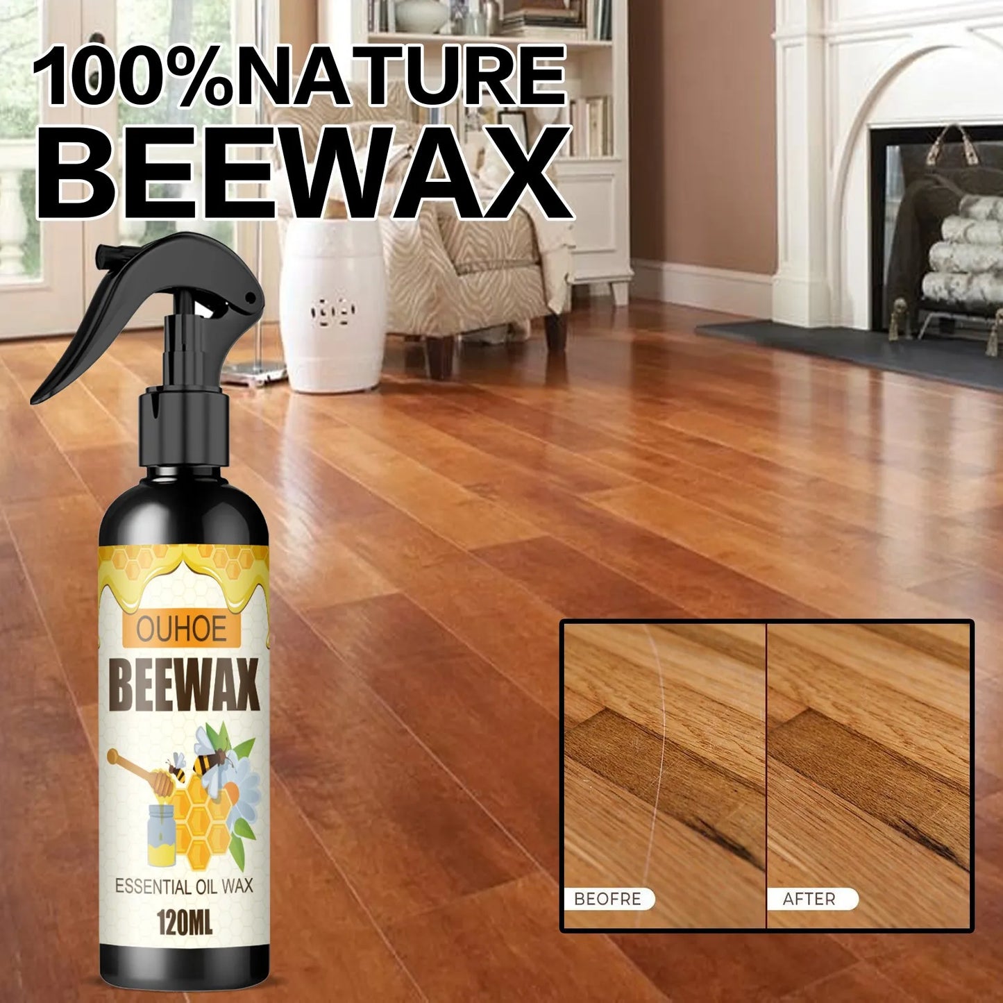 Royallure Beeswax Wood Polish: Deep-Cleans, Protects & Revives Furniture