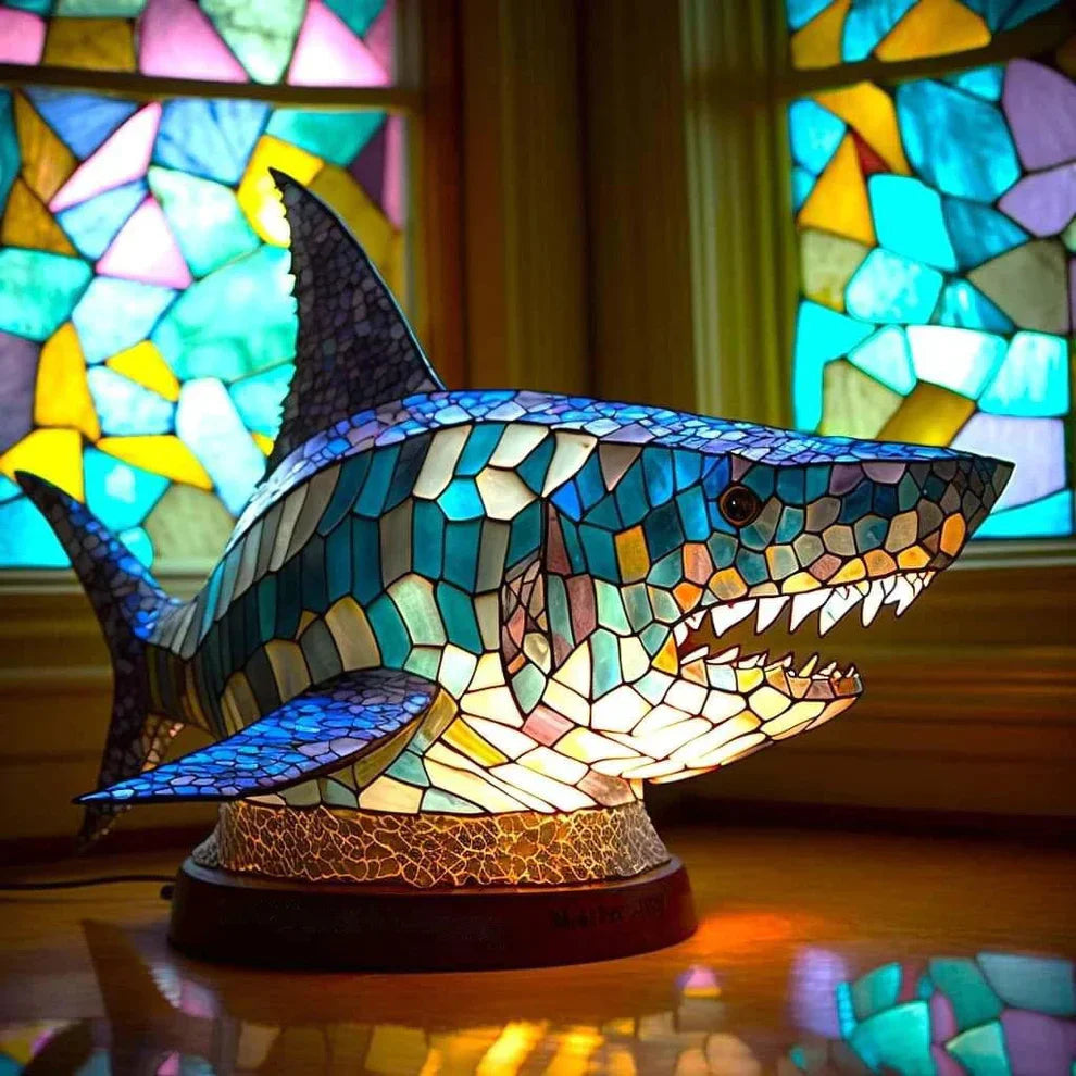 Royaleva WildCraft Animal Light Sculptures – Stained Glass LED Art Lamp