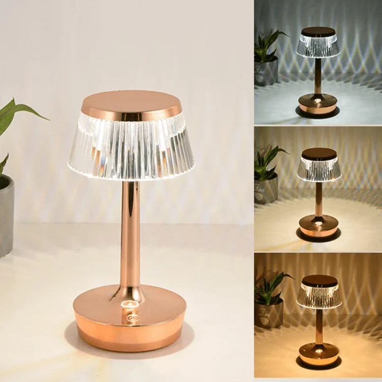 CrystalGlow Mushroom Cordless LED Table Lamp – Touch Control, Rechargeable Design