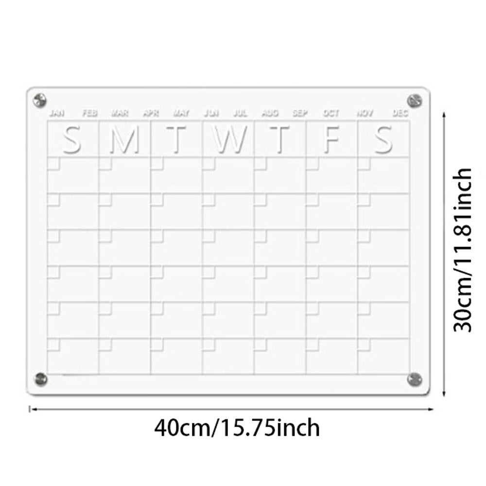 Royallure Magnetic Dry Erase Calendar Board for Fridge - Stay Organized & Plan Your Week