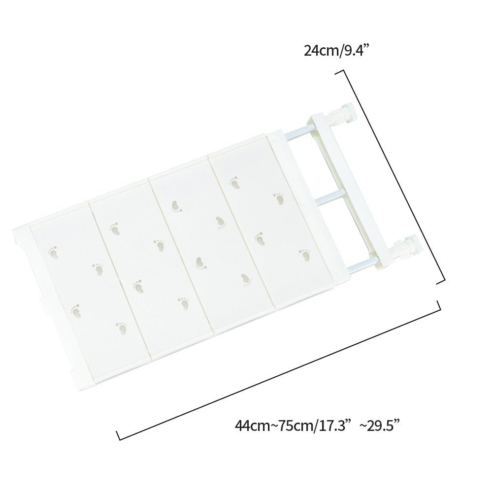 Royallure Adjustable Closet Shelf Organizer - No Drill, Space-Saving Storage Solution for Kitchen, Bathroom, and Wardrobe