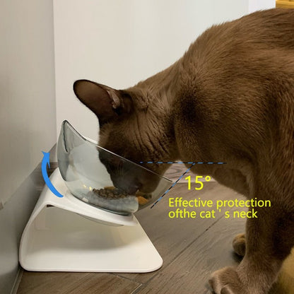 Royallure Elevated Anti-Vomiting Cat Bowl with Non-Slip Design