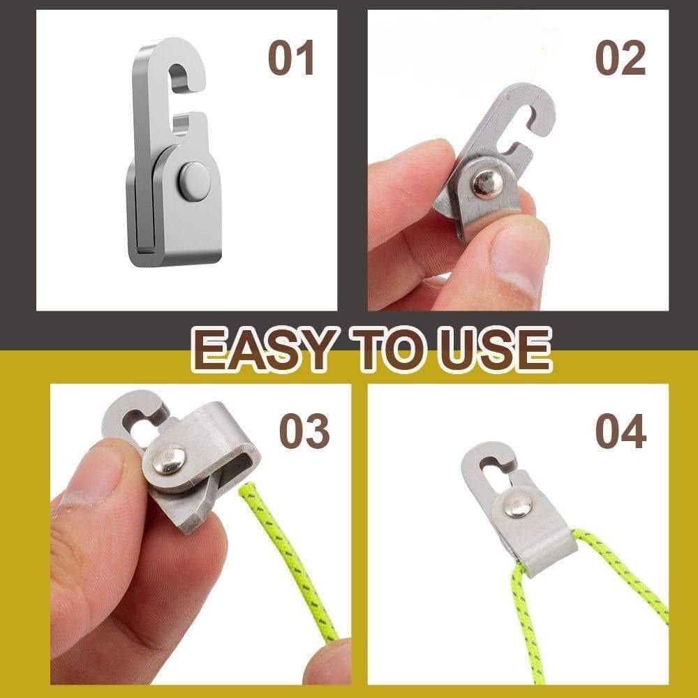 Royallure Knot-Free Automatic Rope Tightening Hook for Camping and Outdoor Use