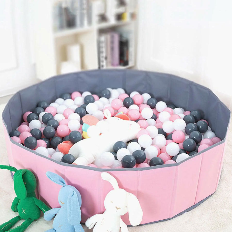 Royallure Children's Ball Pit - Indoor & Outdoor Fun with Foldable Design - Pink