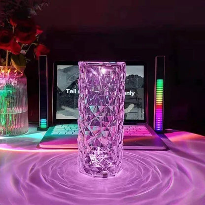 Royallure Sparkling Crystal Touch Lamp - Rechargeable 16 Color LED