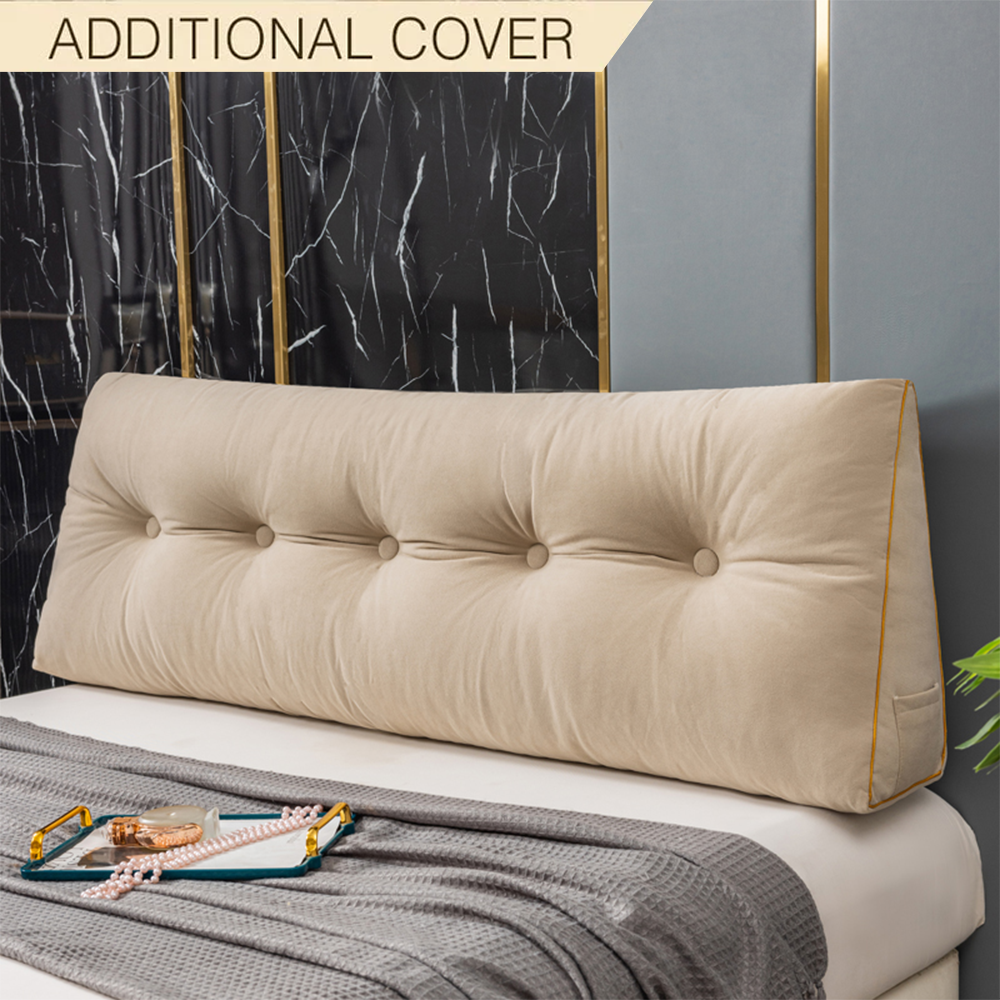 Luxury bed wedge pillow cover with a soft, zippered design, available in multiple sizes and colors for easy customization.