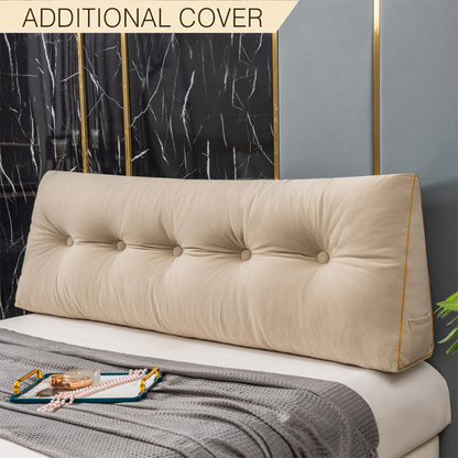 Luxury bed wedge pillow cover with a soft, zippered design, available in multiple sizes and colors for easy customization.